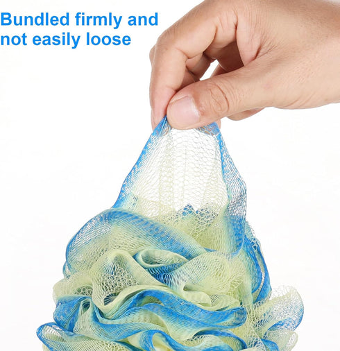 Pack of 4 Loofah Sponge body exfoliation scrub mesh sponge, shower cleaning accessories, rich foaming(50g) (YH-001)...