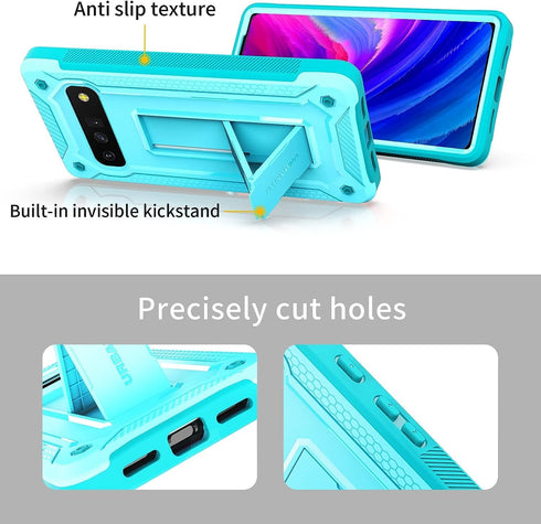 Compatible with Google Pixel 6 Case - Ultimate Drop Protection Case with Kickstand (Blue)...