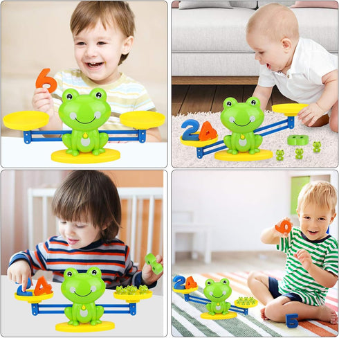 Aitbay Cool Math Game, Valentines for Preschoolers Frog Balance Counting Toys for Boys & Girls Educational Number Toy Fun Children's Gift STEM Lea...