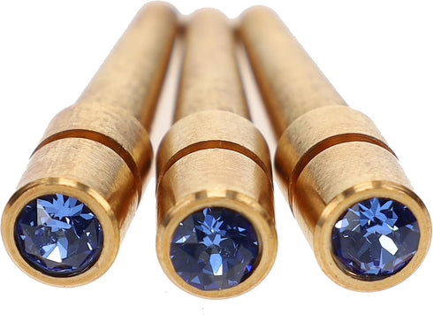 WE Games Brass Cribbage Pegs with Swarovski Austrian Crystals - Set of 3 - Saphire Blue...