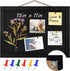 Black Cork Board Black Bulletin Board Pin Display Board for Wall Corkboard Black Pushpin Board Vision Board Picture Photo Felt Board for Memos, Ph...