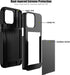 Nvollnoe Compatible with iPhone 15 Pro Max Case with Card Holder Heavy Duty Protective Dual Layer Shockproof Hidden Card Slot Slim Wallet Phone Co...
