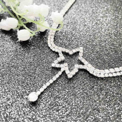 Blistar Boho Star Tassel Anklets Silver Crystal Ankle Bracelet Charm Summer Beach Glitter Rhinestone Anklet Bohemia Dainty Foot Jewelry Chain for ...