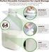 The Dairy Shoppe Heavy Glass Milk Bottle - Jug with Lid and Silicone Pour Spout - Clear Milk Container for Fridge - Reusable Glass Milk Jug Dispen...