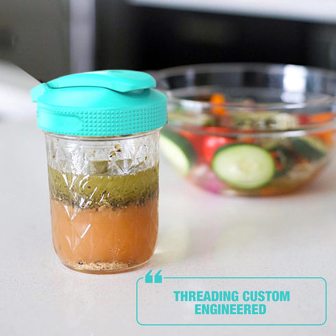 Masontops Multi Top - 2PK - Small Mouth Mason Jar Lids with Pour Spout and Flip Cap – Sip, Pour, Store & More- Jar Not Included...