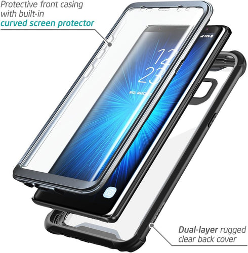 i-Blason Case for Galaxy Note 8 2017 Release, Ares Series Full-body Rugged Clear Bumper Case with Built-in Screen Protector (Black)...
