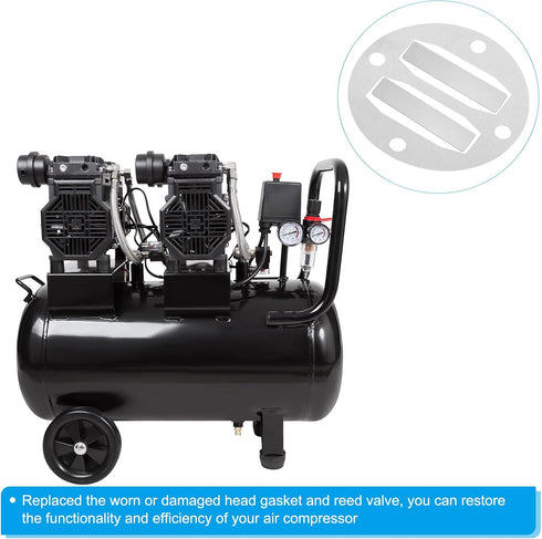 PATIKIL Central Pneumatic Compressor Parts, 2 Sets Replace Freight Air Compressor Head Gasket Kit Reed Valve Replacement...