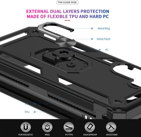 LeYi for Samsung Galaxy A35-5G Phone Case: with Glass Screen Protector and Camera Lens Protector, Military-Grade Heavy Duty Android Cell Case Cove...