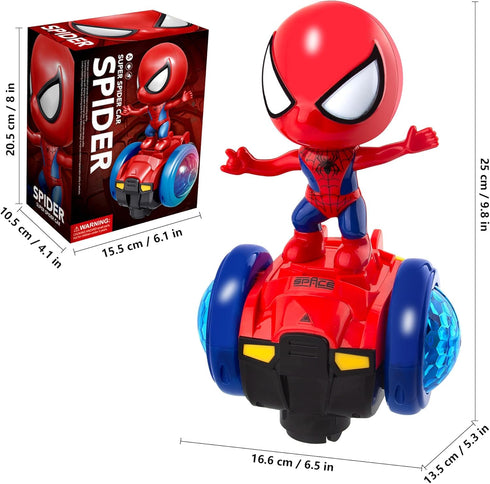Musical Dancing Robot Toys for Kids 3-5 Years Old, Spiderman Toys for Boys 4-6 Years Old, Car Toys with Flashing Light and Music, Kids Toys for Ag...