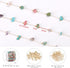 KYUNHOO 16.4FT Colorful Natural Stone Chain Links Gold Plated Brass Chain for Necklace Thin Paperclip Chain Roll with Lobster Clasps Jump Rings Je...