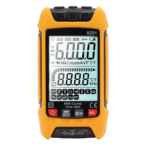 Digital Multimeter, DC AC Voltmeter, High Accuracy Automatic Fire Prevention Tester Kit with Backlight LCD Display, Receptacle Tester, Test Leads ...