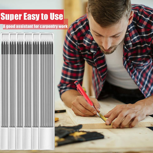 36 PCS 2.8mm Pencil Lead Refills for Carpenter Pencil Mark Pencils Solid Deep Hole Mechanical Construction Pencil Replacements Study Pencil Leads ...