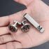 Mens Groom Father Wedding Silver Plated Black Tie Clips Pack of 2...
