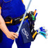 Canvas Zipper Utility Tool Bag - 4 Pack Heavy Duty Metal Zippers Tool Pouch with Carabiner, Well Made Organizer Clip on Tote Bags in Blue, Black, ...
