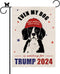 GAGEC Beagle Garden Flag Even My Dog Is Waiting For Trump 2024 Vertical Burlap Double Sided Dog Outdoor Decor Yard Lawn Home Decoration 12.5 x 18 ...