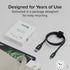 Plugable USB C to USB A Cable, USB 3.2 Gen 2 USB Cables, 3A (15W) Charging USB C Data Cable 10Gbps for iPhone 15, iPad, Samsung Galaxy, Tablets, L...