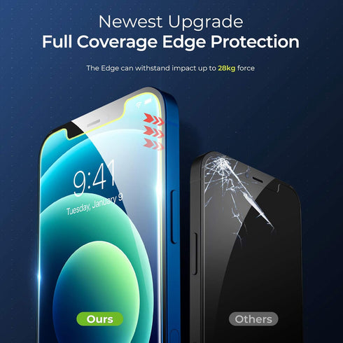 ORIbox Glass Screen Protector for iPhone 12 and iPhone 12 Pro, 3 Packs Anti-Scratch HD Tempered Glass Screen Protector...