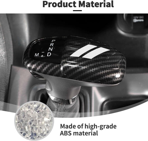 JWWY Gear Shift Shifter Knobs Cover Trim for 2015-2024+ Dodge Challenger Charger 2018-2023 Durango Interior Accessories White Carbon Fiber......