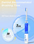 SEAGO Kids Electric Toothbrush with 2 Mins Brushing Timer and 4 Replacement Bursh Heads, Rainbow LED Light make Brushing Fun, Blue Color Boys Batt...