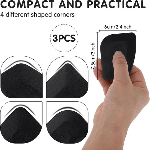 3Pcs Pan Scraper Dish Scraper Plastic Pot Scraper Kitchen Scraper Cast Iron Skillet Pan Scraper Tool for Cleaning...