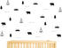 Woodland Wall Decal, Bears, Arrow, Teepees, Trees and Mountains Decor, Matte Vinyl Wall Stickers for Baby Bedroom, Nursery Wall Decals(Y05) (Black...