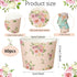 Uiifan 60 Pcs Floral Paper Baking Cups Disposable Greaseproof Baking Cups Bulk Floral Muffin Baking Cups Flower Cupcake Wrappers for Birthday Wedd...