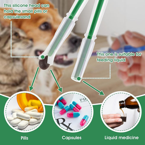 2 Pieces Pill Popper for Cats, Pet Pill Shooter Pill Poppers for Dogs Cat Pill Popper Dog Pill Shooter Pet Pill Dispenser Feeding Tool for Dogs Ca...