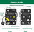 LENKRAD 60 Amp Marine Boat Circuit Breaker Resettable 60A with Manual Reset Switch Button for Trolling, RV, Yacht, 12V - 48V DC, Waterproof, Surfa...