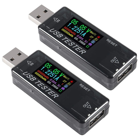 8 in 1 USB Tester Voltage and Current Tester 10V 3A Voltmeter Capacity Current Meter Digital Multimeter Current Tester Voltage Detector for Charge...