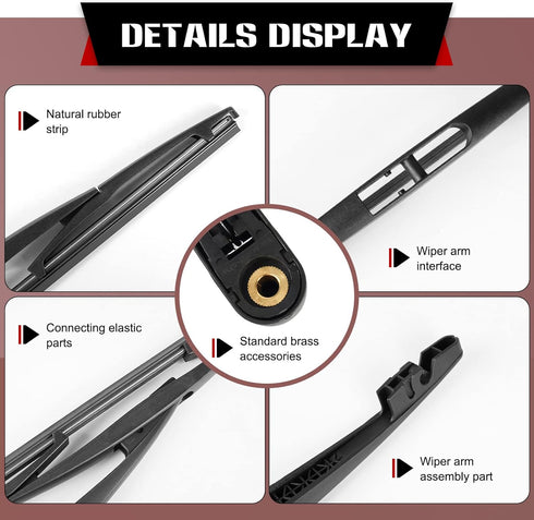 OTUAYAUTO Rear Windshield Wiper Arm Blade Set - Replacement for Honda Pilot 2016-2023 OE Factory Accessories...