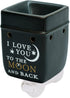 Elanze Designs Love You to The Moon Ceramic Stoneware Electric Plugin Outlet Wax and Oil Warmer...