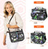 opux Insulated Lunch Bag for Men Women, Leakproof Floral Grey Lunch Box for Work, Portable Soft Lunch Cooler Bag with Shoulder Strap, Adult Lunchb...