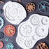 Steampunk Fondant Molds, Silicone Gears Teeth Moulds for Steampunk Travel Themed Cake Decoration, Chocolate Candy Sugarcraft Cupcake Topper, Polym...