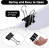 60 Pcs Small Binder Clips 3/4 Inch Length, Black Small Paper Clips for Office, Standard SIze...