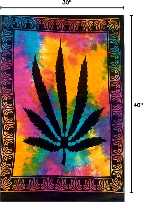ICC Weed Tapestry Marijuana Wall Hanging leaf Poster Cannabis Hippie Decor Pot Flag Collage Dorm Trippy Bohemian Art psychedelic Small Hippie Rast...