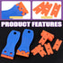 Swpeet 36Pcs 3/4" 7/8" 1" 1-1/2" Plastic Chisel and Plastic Blade Scraper Tools with Blades Replacement Assortment Kit, Scraper Remover Tool Kit C...