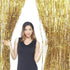 Gold Fringe Backdrop, 3 Pack Gold Foil Curtains, Party Streamers for Birthday, Wedding, Bachelorette Party Decor, Disco Party Decor...