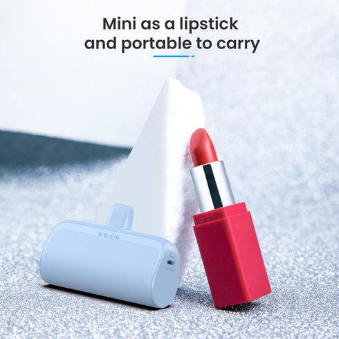 Mini Portable Charger Power Bank for iPhone,5200mAh Phone Charger, Ultra-Compact PD Fast Charging Battery Pack Compatible with iPhone 14/14 Plus/P...