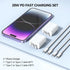 Phone Charger Fast Charging,MFi Certified 2-Pack 20W USB-C Wall Charger for Appple with 1-Pack 6/10FT Fast Charging Type-C to Liightning Cable for...