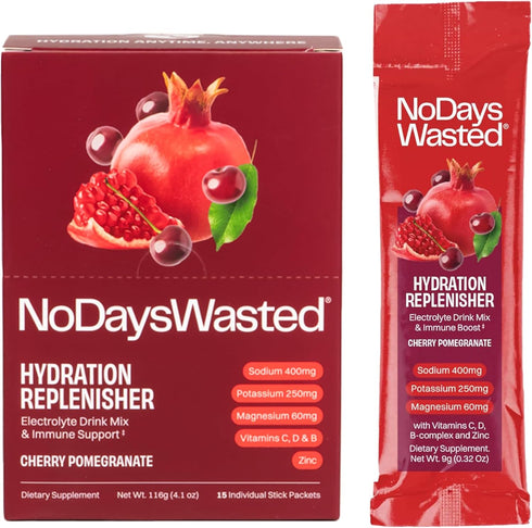 Hydration Replenisher Electrolyte Replacement Stick Packets | Essential Rapid Hydration & Vitamins | Sodium, Potassium, Magnesium, Vitamins B, C, ...