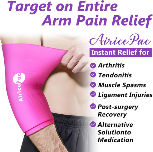 Elbow Ice Pack for Tendonitis and Ice Pack Wrap Sleeve for Tennis Elbow & Golfers Arm Ice Pack for Injuries Reusable Calf Cold Compression for Pai...