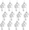 GWHOLE 12Pcs Christmas Candy Cane Ornaments, Glitter Twisted Plastic Candy Cane Cute Bowknot Design with Strings for Christmas Tree Hanging Orname...