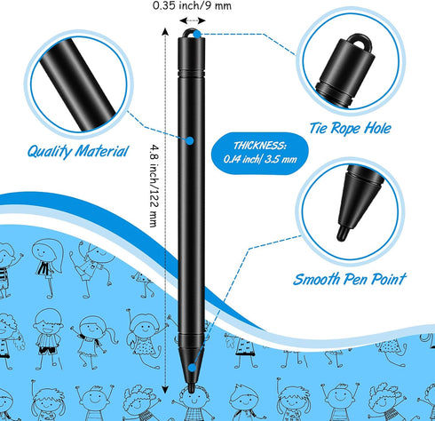 24 Pieces Replacement Stylus Pens LCD Board Pens for LCD Writing Tablet Drawing Pad Memo Message Boards Kids Adults, Black......