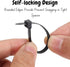 Bates 200 Pack 4 Inch Cable Zip Ties - Black, Electrical, Tie Wraps, Cord Ties...