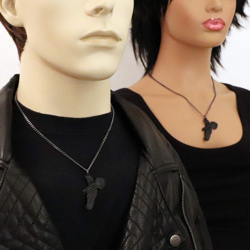 Black Raven Black Crow Gothic Pewter Pendant Necklace...