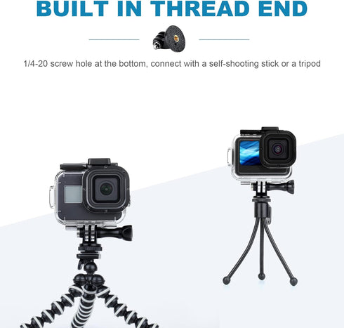 Tripod Mount for GoPro Tripod Mount Adapter with Thumb Screws Compatible with GoPro Hero 12 11 10 9 8 7 6 5 4 3 3+ 2 1 Session Fusion MAX DJI Osmo...