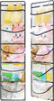 Hanging Shelves Over the Door Organizer Storage for Closet with 5 Transparent Pockets Organizer for Bedroom Bathroom, 2 Pack?White?...