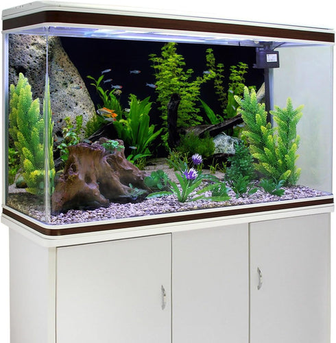 AWERT Vinyl Underwater Aquatic Plant Fish Tank Background Stone River Bed & Lake Aquarium Background 36x24 inches...