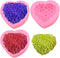 3 Pack Silicone 3D Rose Flower Heart Molds DIY Fondant Sugar Pudding Soap Candle Mould for Wedding Valentine Cake Chocolate Dessert Cookie Mousse ...
