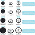 PH PandaHall 48pcs 4 Size Flatback Fabric Covered Button Black White Fabric Metal Shank Buttons Craft Buttons for Suits Gowns Blouses Shirts DIY S...